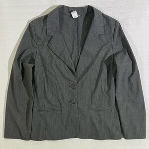 Courtenay Women’s Tweed Blazer Size 10 Gray Business Office Siren Professional